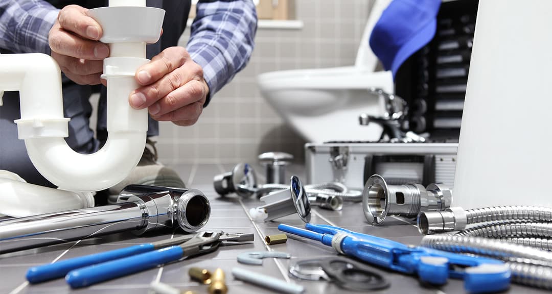 Plumber showing excellent workmanship
